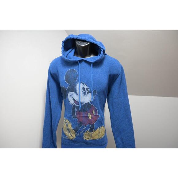 Walt Disney World Mickey Mouse Hoodie Sweater Dark Blue Crew Neck Size Medium - Picture 1 of 9